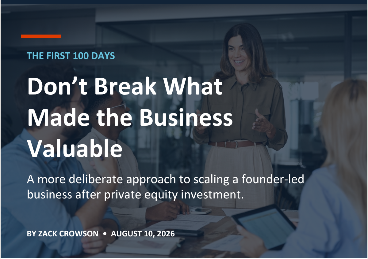 CREO Don't break what made the business valuable
